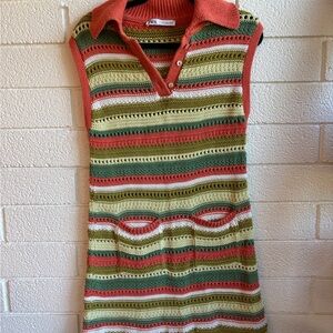 Zara Multicolor Striped Mini Dress